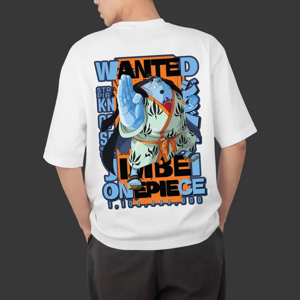 Jinbe�s_Tide_White_Cotton_Oversize_T-Shirt_For_Men