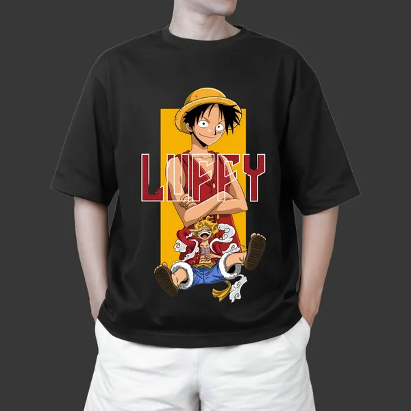 Luffy_Black_Cotton_Oversize_T-Shirt_For_Men