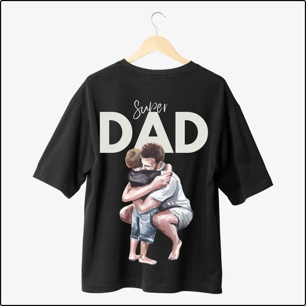 Dad_Fun_Stylish_Tees_Black_Cotton_Oversize_T-Shirt_For_Men