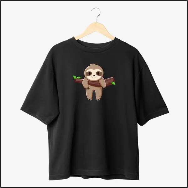 I_Am_Not_Lazy_Fun_Black_Cotton_Oversize_T-Shirt_For_Men