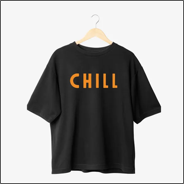Rise_Shine_Chill_Skeleton_Surfboard_Black_Cotton_Oversize_T-Shirt_For_Men