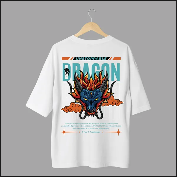 Dragon_Mythical_Fierce_Fantasy_Inspired_White_Cotton_Oversize_T-Shirt_For_Men