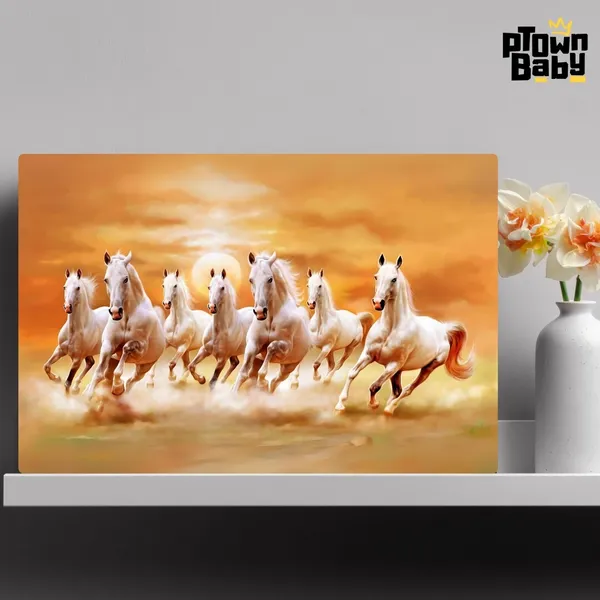 Seven_Stallions_of_Power_�_Sunset_Metal_Poster__1Mm_Thick__A4_Size__Metal_Poster