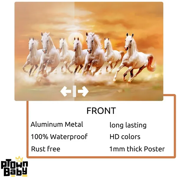 Seven_Stallions_of_Power_�_Sunset_Metal_Poster__1Mm_Thick__A4_Size__Metal_Poster