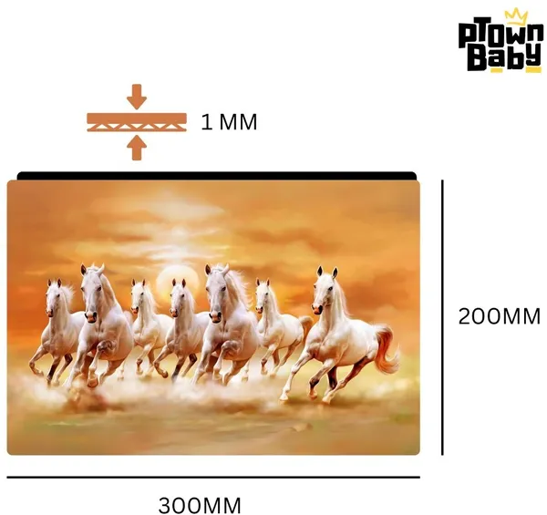 Seven_Stallions_of_Power_�_Sunset_Metal_Poster__1Mm_Thick__A4_Size__Metal_Poster