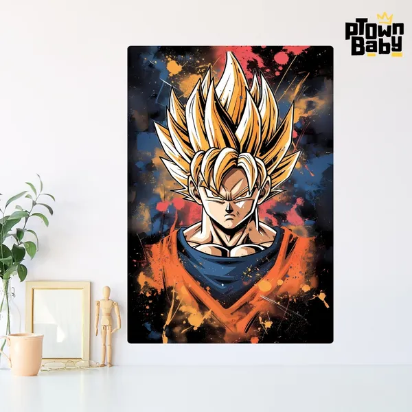 Saiyan_Rise_�_Super_Goku_Metal_Poster__1Mm_Thick__A4_Size__Metal_Poster