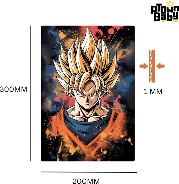 Saiyan_Rise_�_Super_Goku_Metal_Poster__1Mm_Thick__A4_Size__Metal_Poster