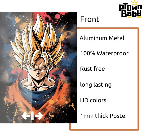 Saiyan_Rise_�_Super_Goku_Metal_Poster__1Mm_Thick__A4_Size__Metal_Poster