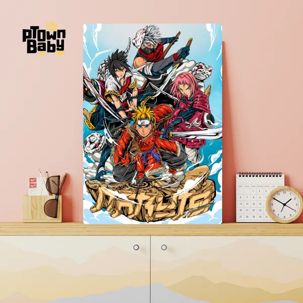 Multicolor_Naruto_Charactersanime_Action_Scene_Poster