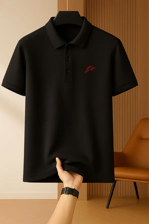 Pure_Black_Signature_Series_Men’s_Polo_T-Shirt_
