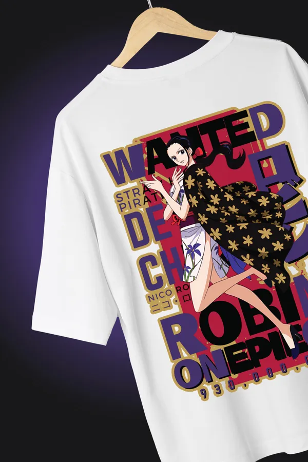 Demon_Child_Nico_Robin_White_Cotton_Oversize_T-Shirt_For_Men