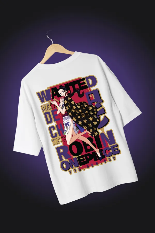Demon_Child_Nico_Robin_White_Cotton_Oversize_T-Shirt_For_Men