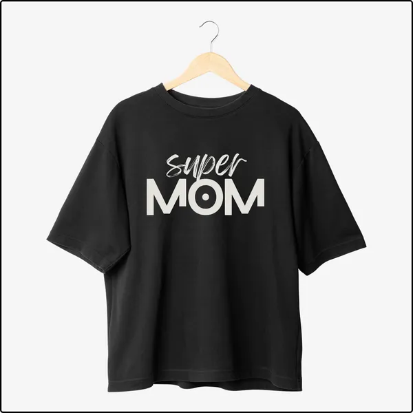 Super_Mom_Stylish_Empowering_Tees_Black_Cotton_Oversize_T-Shirt_For_Men
