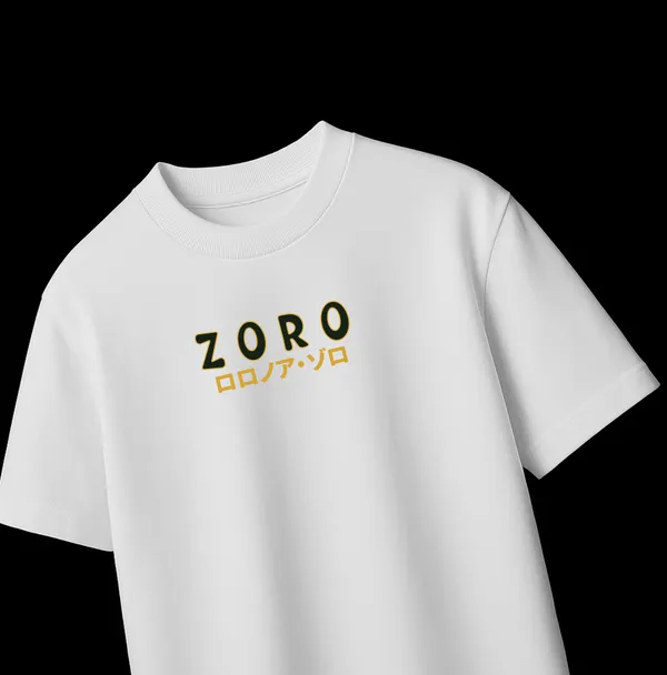 Zoro_One_Piece_Anime__180-GSM_White_Oversized_T-Shirt