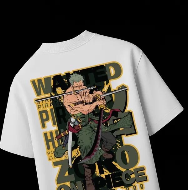 Zoro_One_Piece_Anime__180-GSM_White_Oversized_T-Shirt