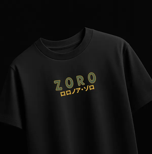 Zoro_Wanted__Anime__Black_T-Shirt_�_One_Piece_Edition