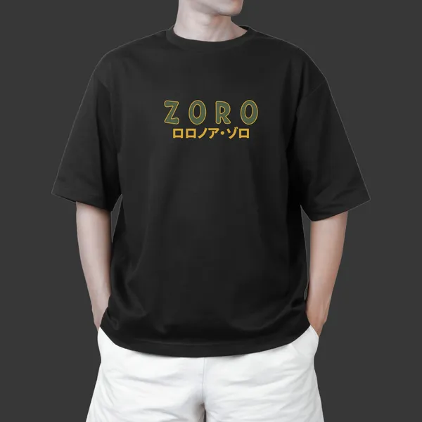 Zoro_Wanted__Anime__Black_T-Shirt_�_One_Piece_Edition