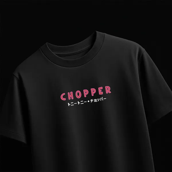Chopper�s_Sweet_Escape_The_Cotton_Candy_Lover_Black_Cotton_Oversize_T-Shirt_For_Men
