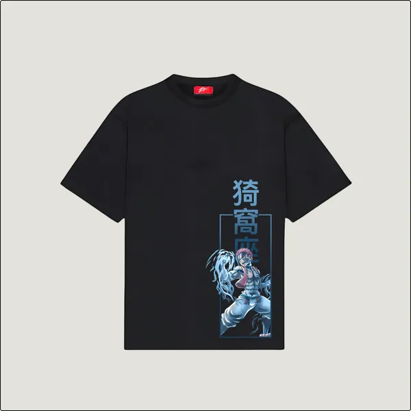 Akaza�s_Fury_Demon_Slayer_Fashion_Black_Cotton_Regular_T-shirt_For_Men