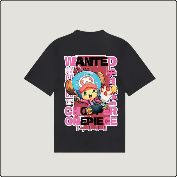 Chopper�s_Sweet_Escape_The_Cotton_Candy_Lover_Black_Cotton_Regular_T-shirt_For_Men