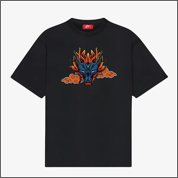 Dragon_Mythical_Fierce_Fantasy_Inspired_Black_Cotton_Regular_T-shirt_For_Men