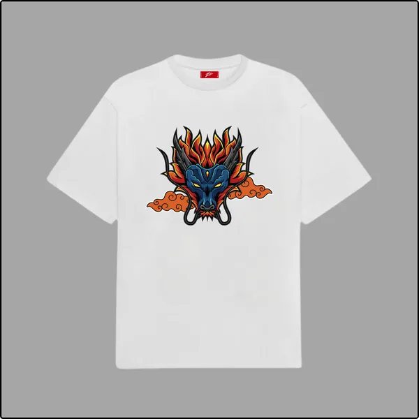 Dragon_White_Cotton_Regular_Fit_T-Shirt