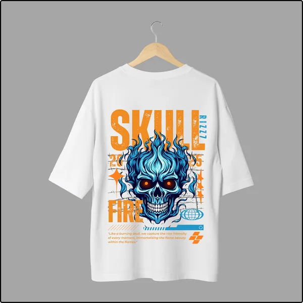 Skull_Rizz_Edgy_Stylish_Skeleton-Inspired_Fashion_Black_Cotton_Oversize_T-Shirt_For_Men
