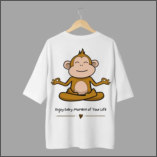Enjoy_Every_Moment_Inspirational_Positive_Vibes_White_Cotton_Oversize_T-Shirt_For_Men