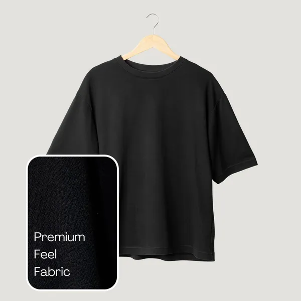 Jinbe�s_Tide_Black_Cotton_Oversize_T-Shirt_For_Men