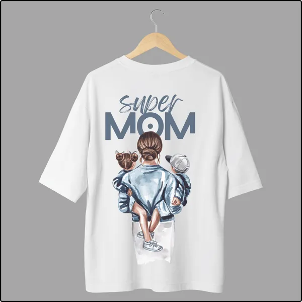 Super_Mom_Stylish_Empowering_Tees_White_Cotton_Oversize_T-Shirt_For_Men