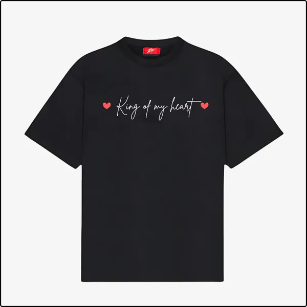 King_of_My_Heart_Regular_Stylish_Romantic_Black_100%_Cotton_T-shirt
