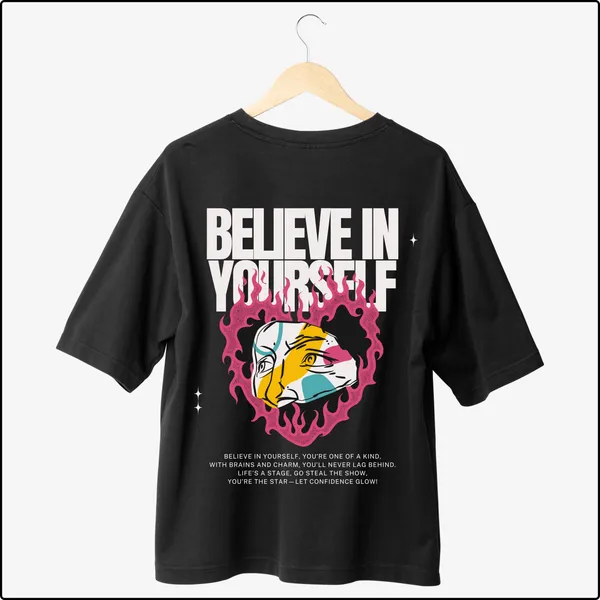Believe_in_Yourself_Motivational_Inspiring_Black_Cotton_Oversize_T-Shirt_For_Men