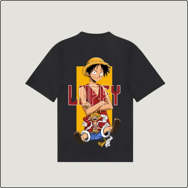 Luffy_Black_100%_Cotton_Regular_Fit__T-Shirt