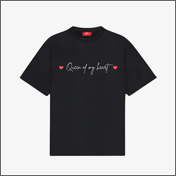 Queen_of_My_Heart_Black_Cotton_Regular_T-shirt_For_Men