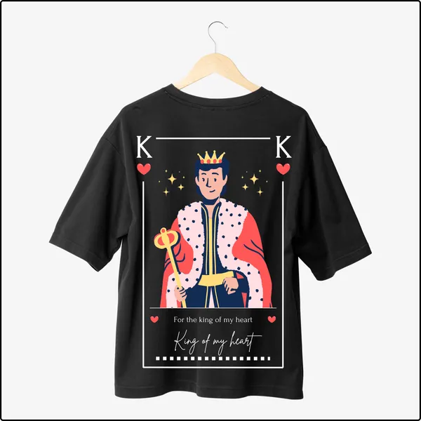 King__Of__My_Heart_Black_Cotton_Oversize_T-Shirt_For_Men