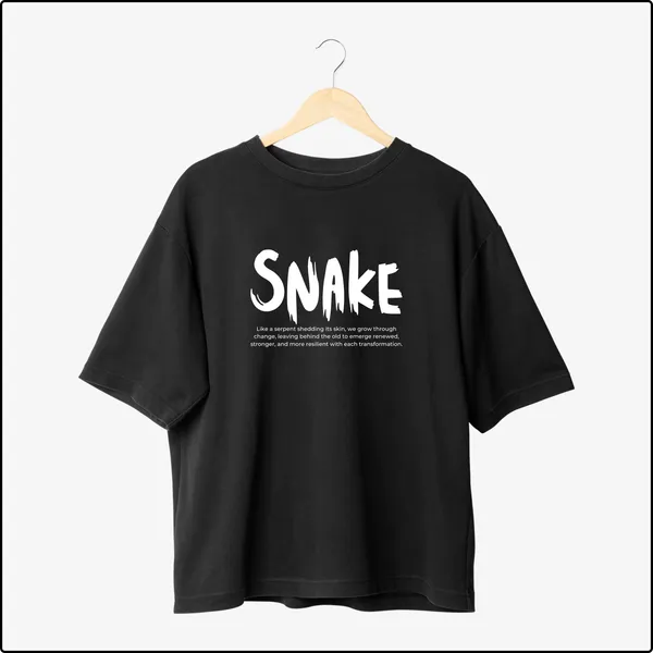 Snake_Bold_Stylish_Black_Cotton_Oversize_T-Shirt_For_Men