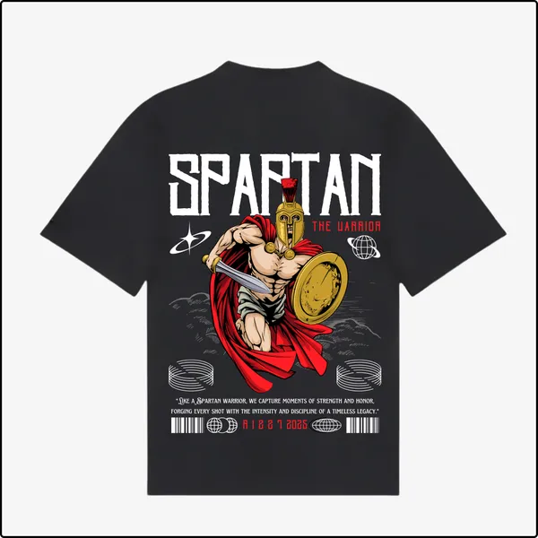 Spartan_Black_Cotton_Regular_T-shirt_For_Men