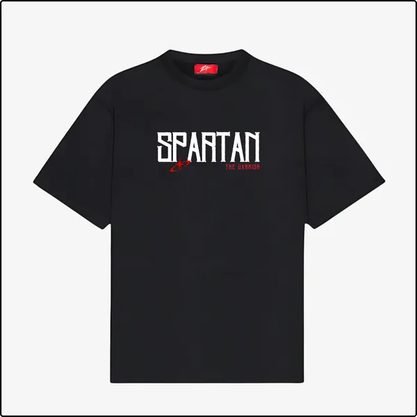 Spartan_Black_Cotton_Regular_T-shirt_For_Men