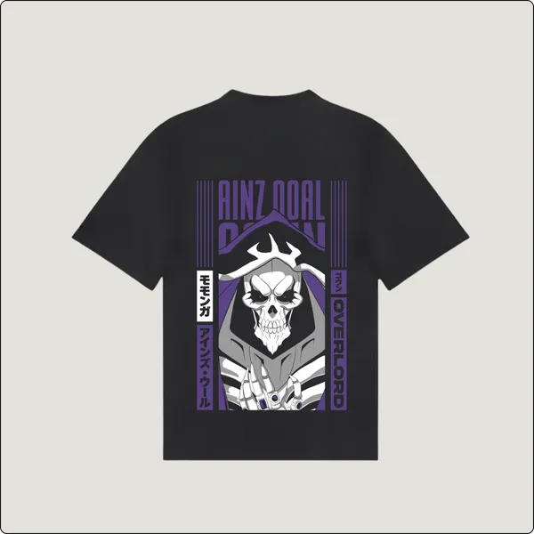Supreme_Overlord_Ainz_Ooal_Gown�s_Reign_Black_Cotton_Regular_T-shirt_For_Men