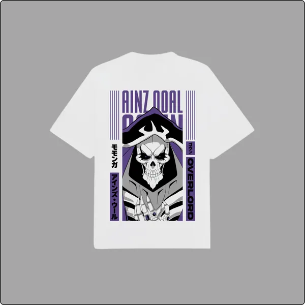 Supreme_Overlord_Regular_Ainz_Ooal_Gown�s_Reign_White_100%_Cotton_T-shirt