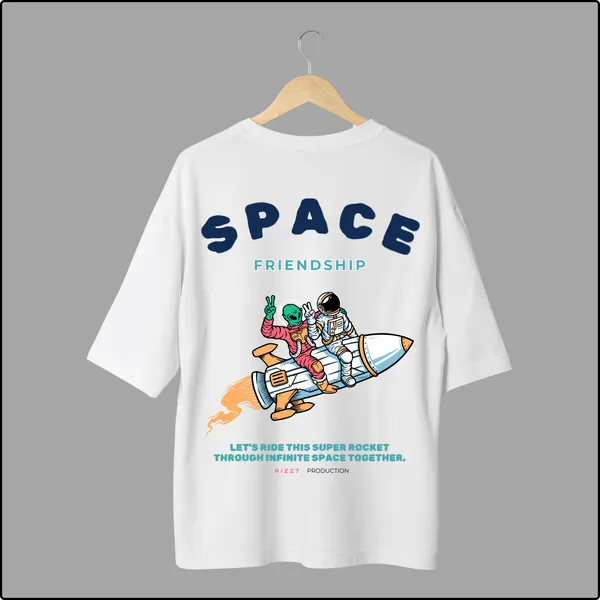 Space_White_Cotton_Oversize_T-Shirt_For_Men