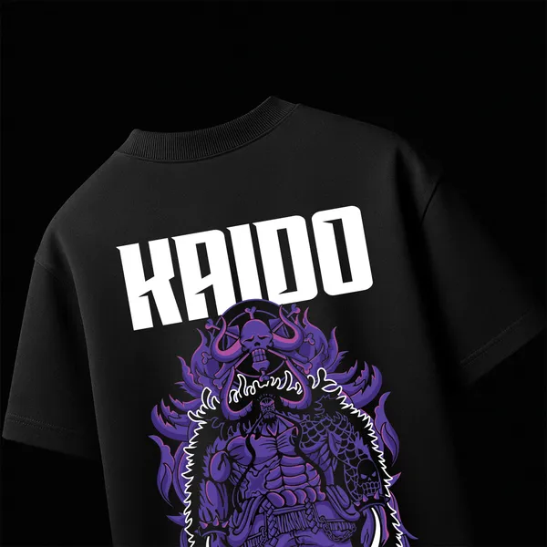 Kaido_Dragon_Fury_Black_Cotton_Oversize_T-Shirt_For_Men