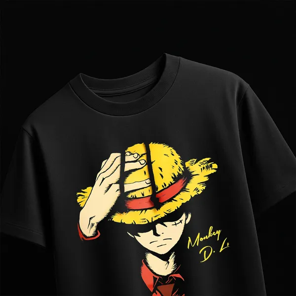 The_Future_Pirate_King_Black_100%_Cotton_Oversize_Fit_T-Shirt