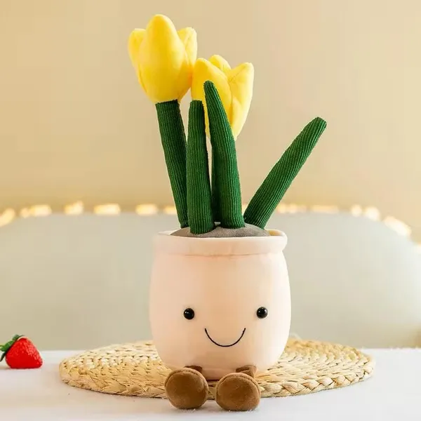 Yellow_Rose_Plush_Bouquet_Stuffed_Artificial_Plant_(15D_X_15W_X_30H_Cm)