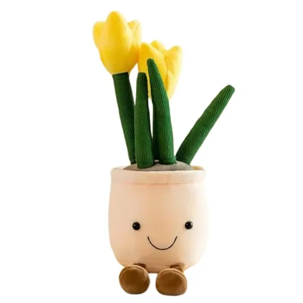 Yellow_Rose_Plush_Bouquet_Stuffed_Artificial_Plant_(15D_X_15W_X_30H_Cm)