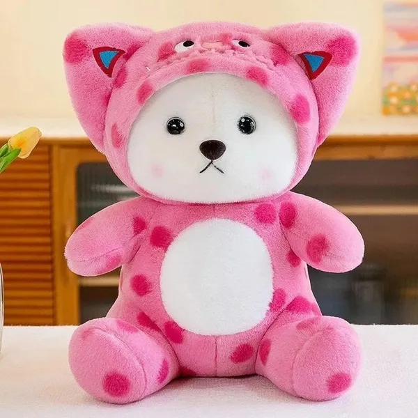 Multicolor_Spotty_Hoodie_Up_Down_Movement_Bear_Plush_Toy_(50_Cm)