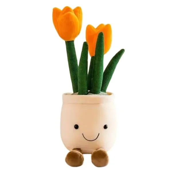Orange_Rose_Plush_Bouquet_Stuffed_Artificial_Plant_(15D_X_15W_X_30H_Cm)