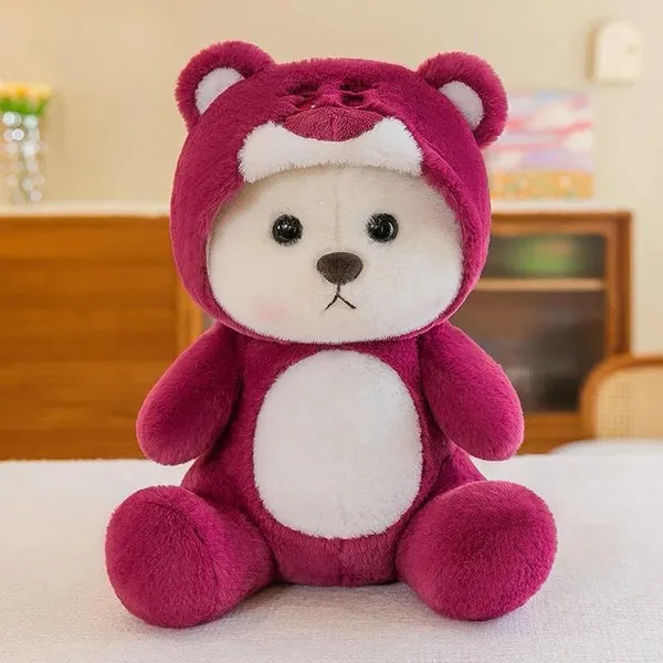 Multicolor_Lovely_Hoodie_Removable_Playtime_Huggable_Teddy_Bear_Soft_Toy_(35_Cm)