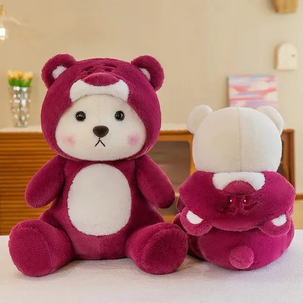 Multicolor_Lovely_Hoodie_Removable_Playtime_Huggable_Teddy_Bear_Soft_Toy_(35_Cm)