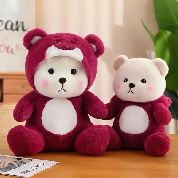 Multicolor_Lovely_Hoodie_Removable_Playtime_Huggable_Teddy_Bear_Soft_Toy_(35_Cm)